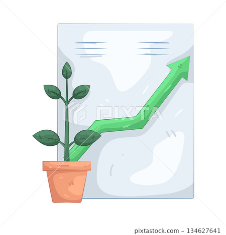 Illustration of business growth Illustration of business growth 134627641