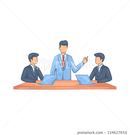 Illustration of business meeting Illustration of business meeting 134627658