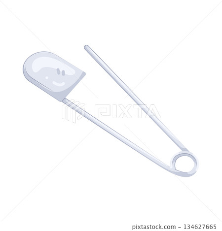 Illustration of safety pin Illustration of safety pin 134627665