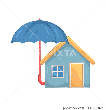 Illustration of house insurance Illustration of house insurance 134628024