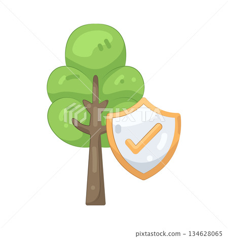 Illustration of nature protection  134628065