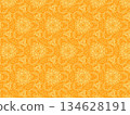 精美蕾絲圖案布料 - 橙色抽象幾何圖案 233 134628191
