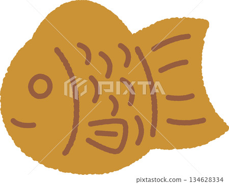 Hand-drawn style icon Taiyaki Hand-drawn style icon Taiyaki 134628334