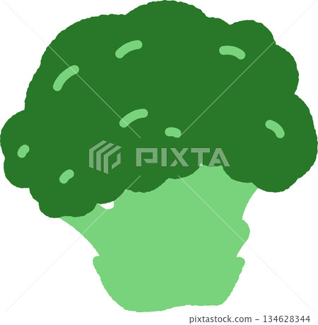 Hand-drawn icon broccoli Hand-drawn icon broccoli 134628344