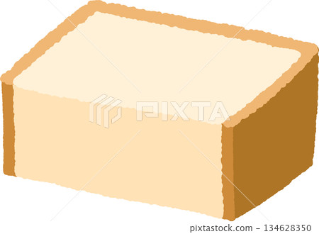 Hand-drawn icon: Deep-fried tofu Hand-drawn icon: Deep-fried tofu 134628350