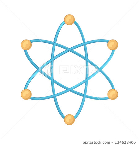 Illustration of atom model 134628400