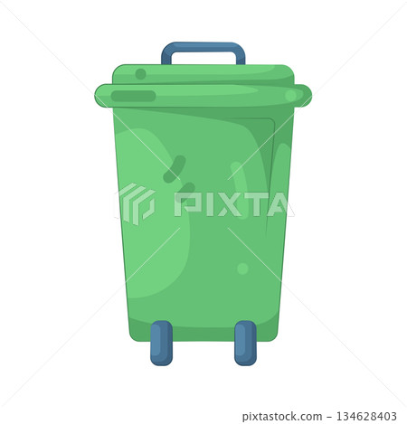 Illustration of trash bin  134628403