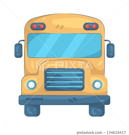Illustration of school bus  134628417