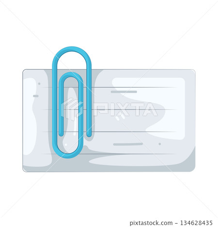 Illustration of paper clip Illustration of paper clip 134628435