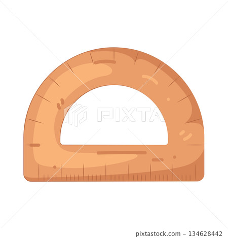 Illustration of protractor Illustration of protractor 134628442