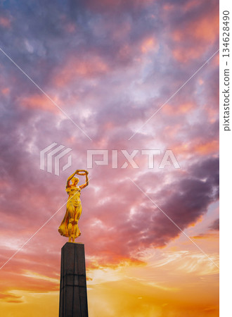Monument of Remembrance (Gelle Fra or Golden Lady) is a war memorial in Luxembourg City Monument of Remembrance (Gelle Fra or Golden Lady) is a war memorial in Luxembourg City 134628490