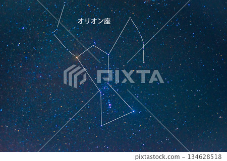 Winter Orion with constellation name 134628518