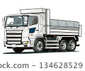 White dump truck 134628529
