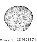 Hamburger bun sketch 1 134628574