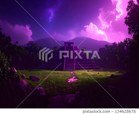 瑪雅文明的宏偉金字塔 134628678