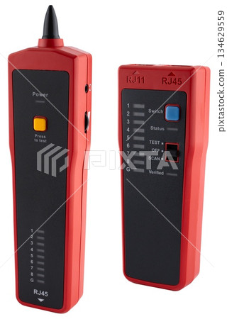 Professional device for diagnosing Internet cables with a main and remote module included. 134629559