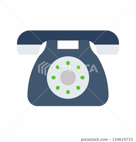Rotary Telephone icon vector image. Suitable for mobile apps, web apps and print media. 134629733