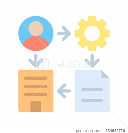 Onboarding Flow icon vector image. Suitable for mobile apps, web apps and print media. Onboarding Flow icon vector image. Suitable for mobile apps, web apps and print media. 134629758