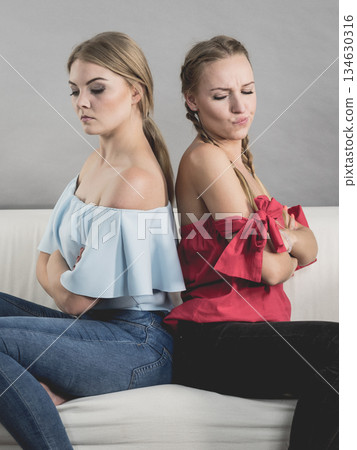 Two women being mad at each other 134630316
