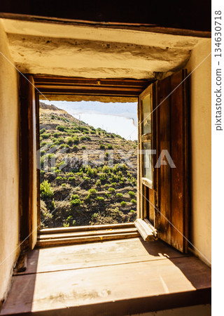 Window frame made of wood. Window frame made of wood. 134630718