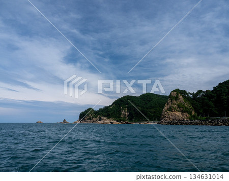 從新潟村上的觀光船上看到夏末的笹川流 從新潟村上的觀光船上看到夏末的笹川流 134631014