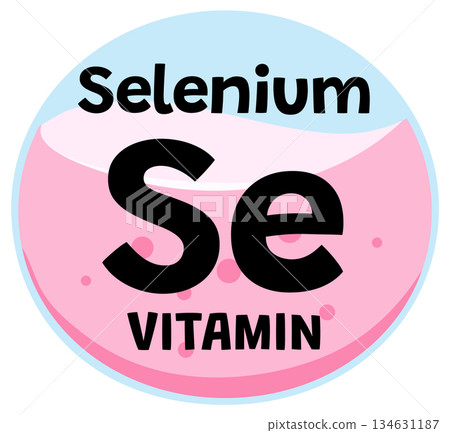 Selenium Vitamin Icon in Flat Vector Style Selenium Vitamin Icon in Flat Vector Style 134631187