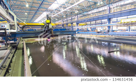 Industrial Laser cutting processing timelapse hyperlapse manufacture technology Industrial Laser cutting processing timelapse hyperlapse manufacture technology 134631456