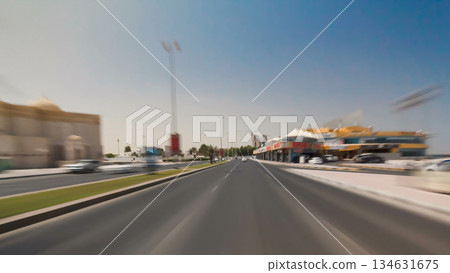 Drive on the streets of Ajman timelapse hyperlapse. Ajman is the capital of the emirate of Ajman in the United Arab Emirates. Drive on the streets of Ajman timelapse hyperlapse. Ajman is the capital of the emirate of Ajman in the United Arab Emirates. 134631675