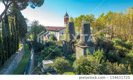 Tomb of the Horatii and Curiatii in beautiful town of Albano Laziale timelapse hyperlapse, Italy Tomb of the Horatii and Curiatii in beautiful town of Albano Laziale timelapse hyperlapse, Italy 134631720