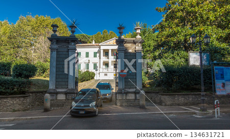 Museo Di Villa Ferrajoli in beautiful town of Albano Laziale timelapse hyperlapse, Italy Museo Di Villa Ferrajoli in beautiful town of Albano Laziale timelapse hyperlapse, Italy 134631721