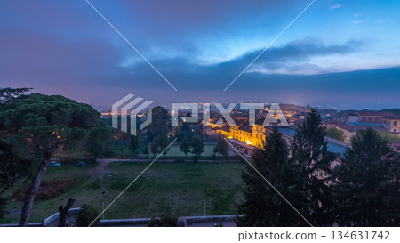 Old houses and trees after sunset in beautiful town of Albano Laziale day to night timelapse, Italy Old houses and trees after sunset in beautiful town of Albano Laziale day to night timelapse, Italy 134631742
