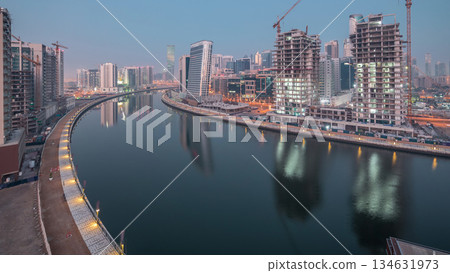 The rhythm of the city of Dubai from night to day transition aerial timelapse The rhythm of the city of Dubai from night to day transition aerial timelapse 134631973