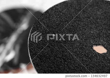 Black filter cartridge of industrial water purification system close up Black filter cartridge of industrial water purification system close up 134632497