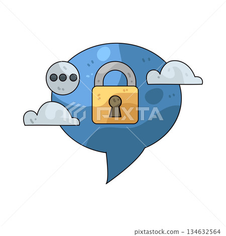 illustration of Secure Chat 134632564