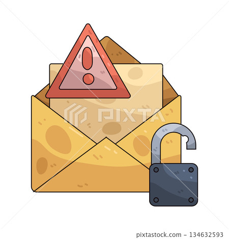 illustration of Secure Email illustration of Secure Email 134632593