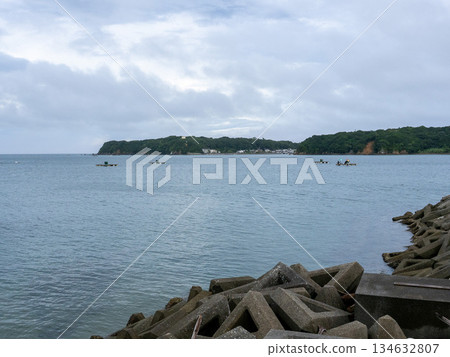 三重縣志摩海岸的夏末景色 三重縣志摩海岸的夏末景色 134632807