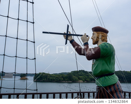 三重縣志摩海岸的夏末景色 134632864