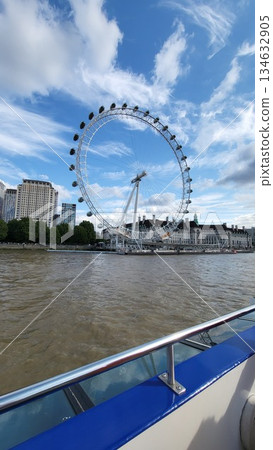 This is the famous icon in central London named the London Eye.   134632905