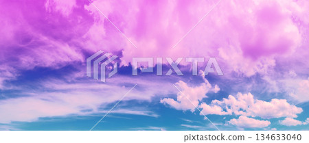 Pink-blue cloudy. Gradient color. Sky texture. Abstract nature background Pink-blue cloudy. Gradient color. Sky texture. Abstract nature background 134633040