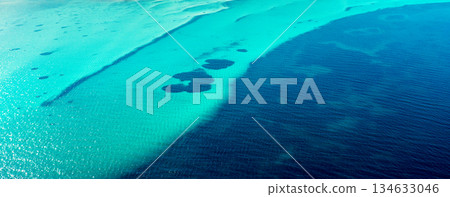 Seascape background. Drone view. Seabed texture. Natural background. Seascape background. Drone view. Seabed texture. Natural background. 134633046