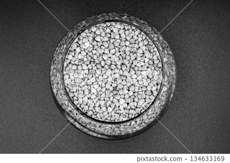Organic dry buckwheat grains consisting of raw natural product Organic dry buckwheat grains consisting of raw natural product 134633169