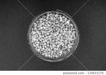 Organic dry buckwheat grains consisting of raw natural product Organic dry buckwheat grains consisting of raw natural product 134633170