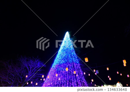 Tokinosumika illuminations (lanterns) near Mount Fuji Tokinosumika illuminations (lanterns) near Mount Fuji 134633648