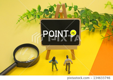 Point and written character material 134633746