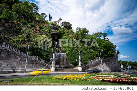 Enjoying The Park View At Gellert Hill In Budapest Enjoying The Park View At Gellert Hill In Budapest 134633901