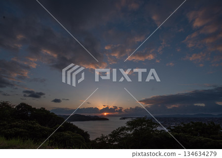 Twilight at the Yonago Castle Ruins Twilight at the Yonago Castle Ruins 134634279