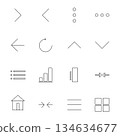 Minimal UI line icons set for navigation and interface Minimal UI line icons set for navigation and interface 134634677
