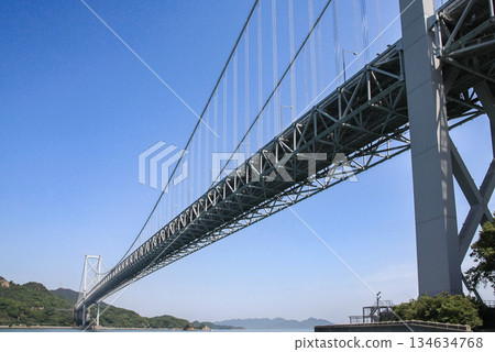 Shimanami Kaido Innoshima Bridge seen from the Innoshima side 134634768