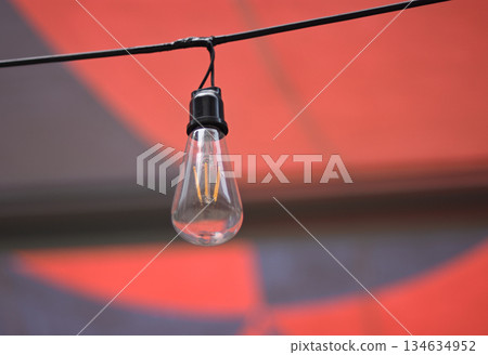 Hanging light bulb with clear glass design 134634952