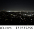 Night view of California's buildings seen from Los Angeles, USA 134635290